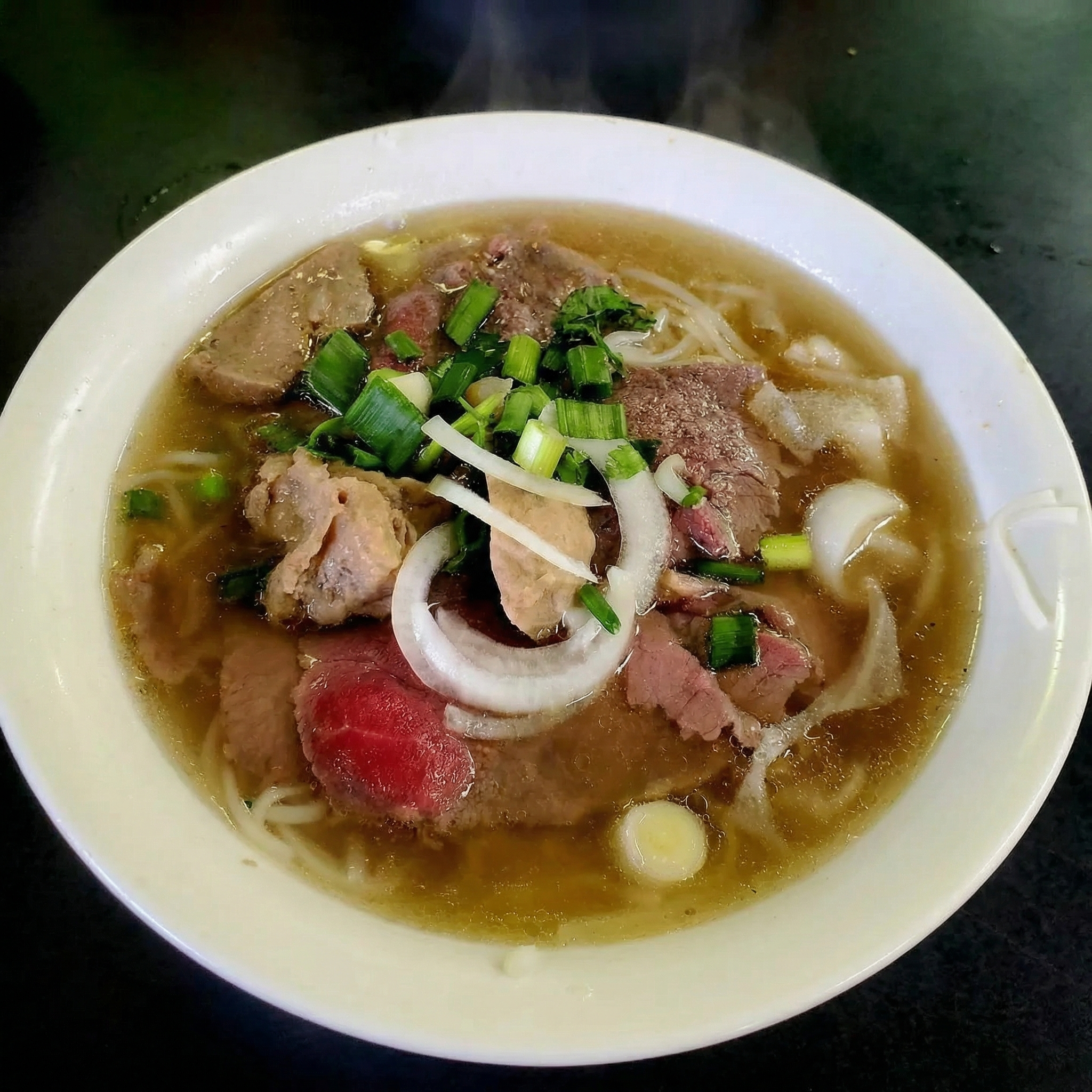 Authentic Vietnamese Pho noodle soup at T.H. Dang Restaurant Winnipeg